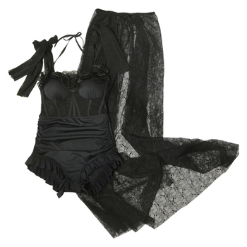 Ολόσωμο μαγιό με ενισχυμένη στήριξη στήθους (push-up), χωρίς πλάτη, μονόχρωμο, ύφασμα νάιλον-ελαστάν που στεγνώνει γρήγορα (82% ελαστάν), 300 g