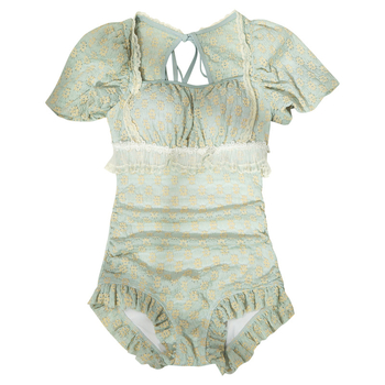 Μονόσωμος γυναικείος μαγιό με μοτίβο μικρών φλοράλ λουλουδιών, με επένδυση στα cups, ύφασμα νάιλον 80%, φόδρα πολυεστέρα 20%