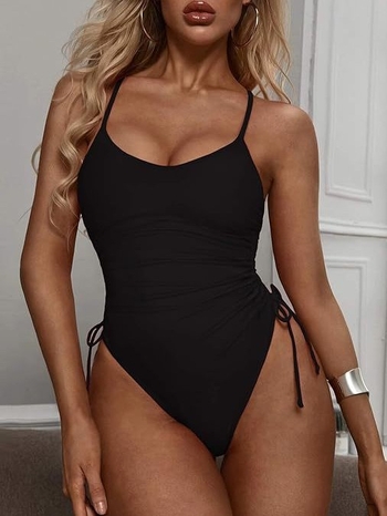 Ολόσωμο μαγιό με μακριά μανίκια — υψηλή μέση, σέξι, στενό εφαρμοστό, υψηλή ελαστικότητα; με επένδυση στήθους; ύφασμα πολυεστέρα με σπάντεξ; επένδυση πολυεστέρα