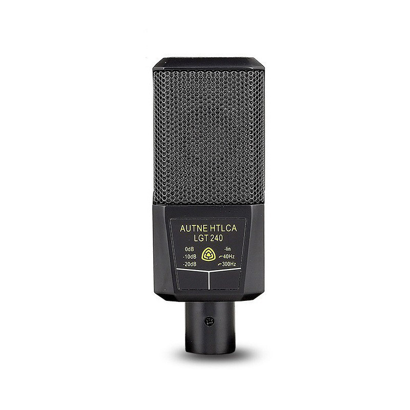 Μικρόφωνο πυκνωτικό με μεγάλο διάφραγμα για ζωντανές μεταδόσεις με εξωτερική κάρτα ήχου· καρδιοειδές, απόκριση συχνοτήτων 100 Hz–20 kHz, SNR ≥ 100 dB