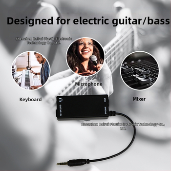 Διεπαφή ήχου κιθάρας για smartphones – BR108, ABS σώμα, Lanlison, για ηλεκτρική κιθάρα και μπάσο, αξεσουάρ μουσικού οργάνου