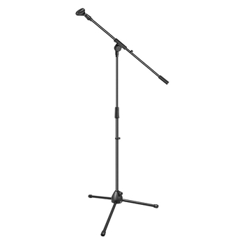 Σταντ μικροφώνου για δάπεδο, ρυθμιζόμενος ύψος, τρίποδη βάση, κατάλληλο για ζωντανές εμφανίσεις και ηχογραφήσεις