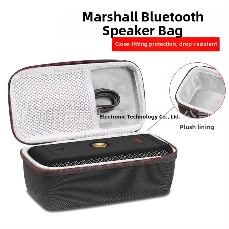 Marshall MBERTON belaidžio Bluetooth garsiakalbio apsauginė dėžutė, audinys su reljefu, atspari vandeniui, 5 kg apkrova