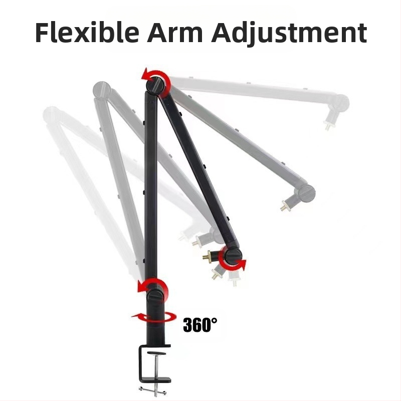 Stojan na mikrofón stolný STM1, 360° kantilever, teleskopicky nastaviteľný