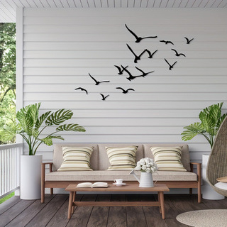 Μεταλλική διακόσμηση τοίχου με σιλουέτα πουλιών, πολλαπλά πουλιά για οικία, γραφείο και ξενοδοχείο; συσκευασία σε χαρτοκιβώτιο; έτοιμο δώρο για γάμο ή γενέθλια