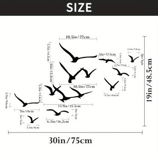 Μεταλλική διακόσμηση τοίχου με σιλουέτα πουλιών, πολλαπλά πουλιά για οικία, γραφείο και ξενοδοχείο; συσκευασία σε χαρτοκιβώτιο; έτοιμο δώρο για γάμο ή γενέθλια