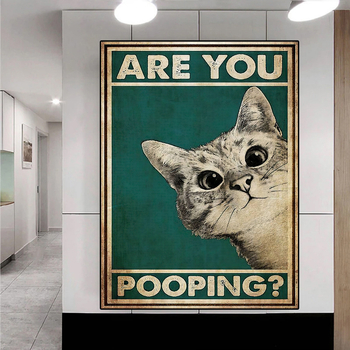 Καμβάς με γάτα – χωρίς κορνίζα, διακοσμητικό έργο ζωγραφισμένο με σπρέι, μοτίβο 1129446622, για σαλόνι, υπνοδωμάτιο, μελέτη και μπάνιο