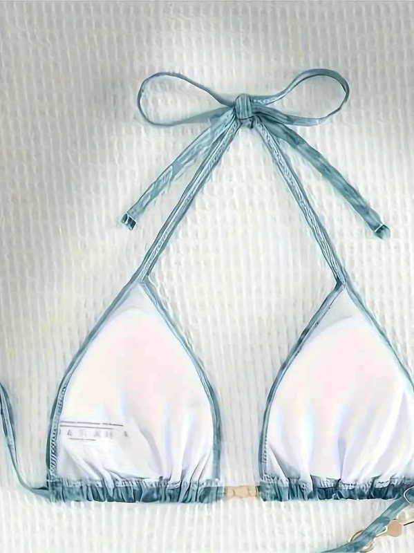 Costum de baie femei, bikini split, cu bureți pentru bust, fără spate, elasticitate ridicată; material: nailon; poliester 82-18; căptușeală: nailon 82-18