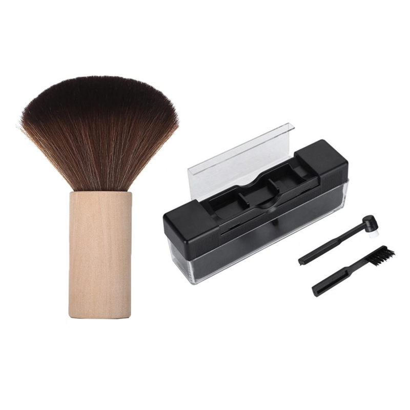 Sada čistiacich štetcov na vinyl: štetka na čistenie vinyl, štetka s hubkou pre gramofón, štetka na stylus (balenie: Opp bag)