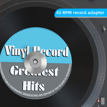 Shake CB-14 Αλουμινένιος προσαρμογέας δίσκου για LP βινύλιο, 7 ιντσών, 45 RPM, με απορροφητή κραδασμών σταθεροποιητή