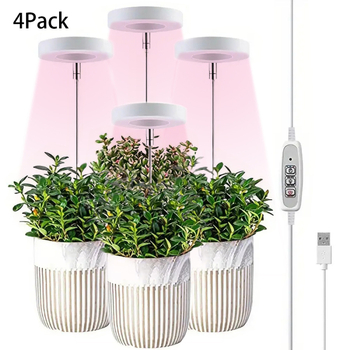 LED angelo žiedinė augimo lemputė augalams, 20 LED, Sanan Optoelectronics čipas, 5V įvadas, tarnavimo laikas 50 000 h