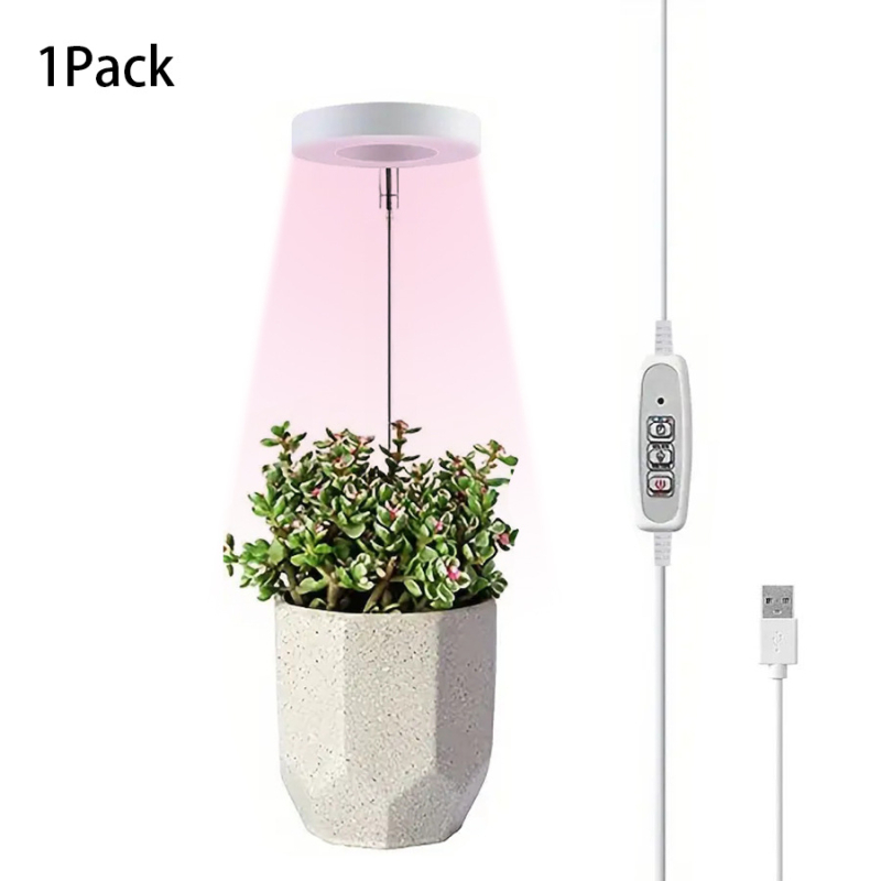 LED angelo žiedinė augimo lemputė augalams, 20 LED, Sanan Optoelectronics čipas, 5V įvadas, tarnavimo laikas 50 000 h