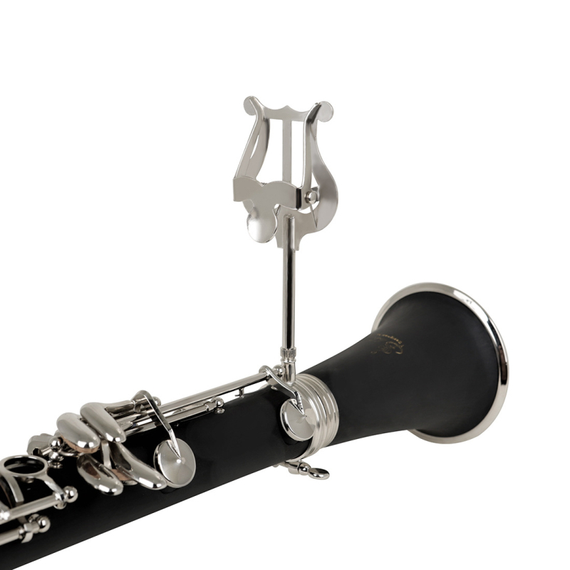Stativ pentru muzică pentru clarinet și oboi cu clips portabil, din fier, model ZJ-4, ambalaj în pungă OPP, etichetă privată disponibilă