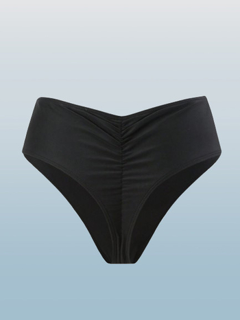 Γυναικείο κάτω μέρος μπικίνι με τριγωνικό κόψιμο, πάνελ κάλυψης κοιλιάς, νάιλον 80% και επένδυση από σπαντέξ 20%, κατάλληλο για γυμναστική και κολύμβηση