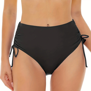 Γυναικείο κάτω μέρος μπικίνι σε μονόχρωμο χρώμα, με κορδόνια στα πλάγια, τριγωνικού κόψιματος, πολυεστέρας με επένδυση Λύκρα