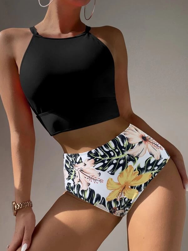 Costum de baie bikini pentru femei, top căptușit fără sârmă, țesătură poliester 83%, căptușeală 80% poliester, greutate 250 g
