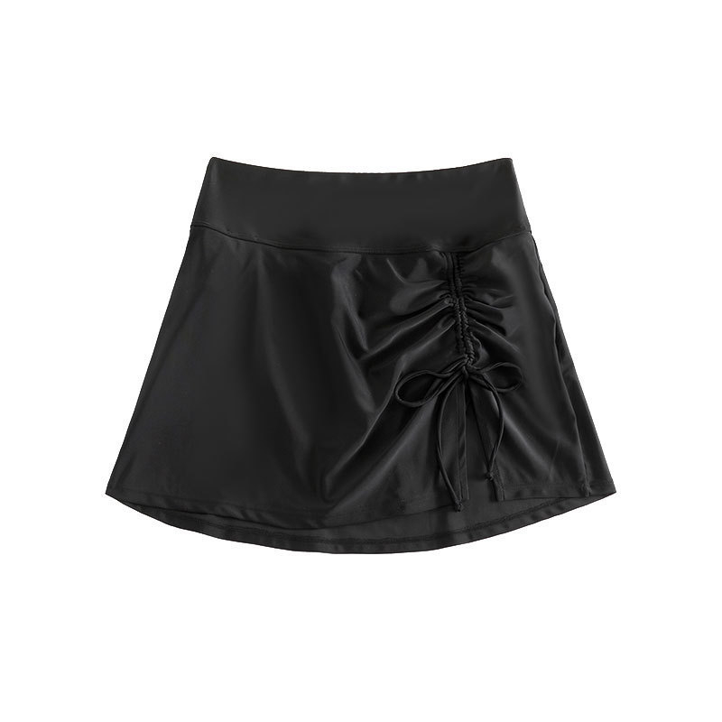 Slip de înot pentru femei din nailon, cu șnur, model solid; 82% nailon, căptușeală: nailon cu 18% elastan; greutate 180 g; potrivit pentru înot și pășire prin apă.