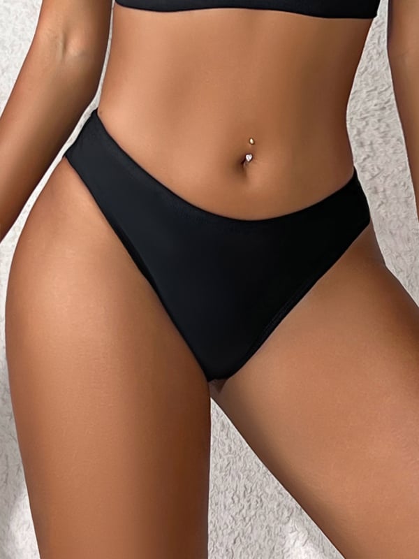 Μπικίνι κάτω μέρος – νάιλον ύφασμα, πολυεστερική επένδυση, μονόχρωμο σχέδιο, κατάλληλο για κολύμβηση