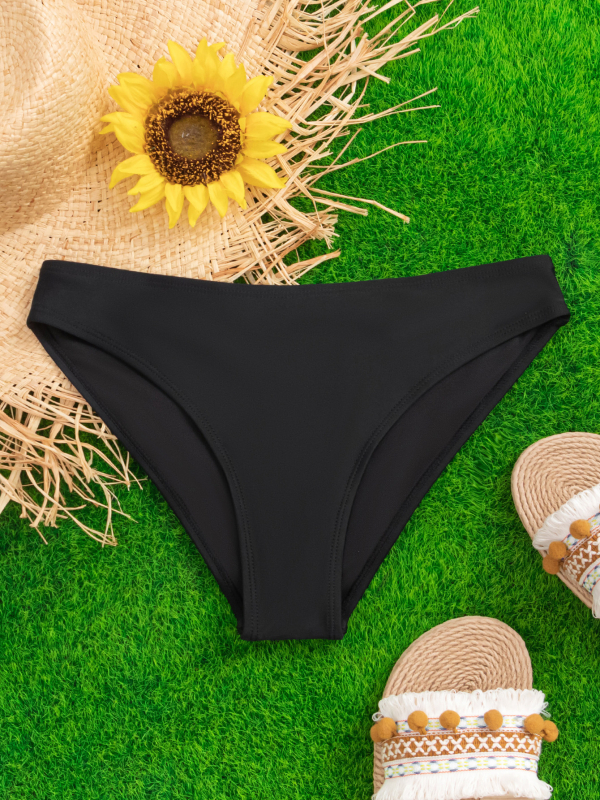 Μπικίνι κάτω μέρος – νάιλον ύφασμα, πολυεστερική επένδυση, μονόχρωμο σχέδιο, κατάλληλο για κολύμβηση
