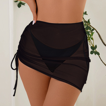 Γυναικεία φούστα παραλίας - Δροσερή με διχτυωτή ύφανση, UV προστασία, σχίσιμο, πολυεστέρας, 199 γρ, φόδρα 82% πολυεστέρας