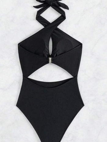 Γυναικείο ολόσωμο μαγιό με ενσωματωμένο μαξιλαράκι στήθους, χωρίς τιράντες, μονόχρωμο νάιλον 85%, επένδυση πολυεστέρα-ελαστάν 15%