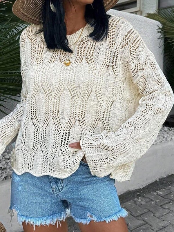 Plažna bluza s dugim rukavima za zaštitu od sunca, perforirana Hollow Rope tkanina, akril 80%, podstava od pamukove smeše 95%, težina 290 g