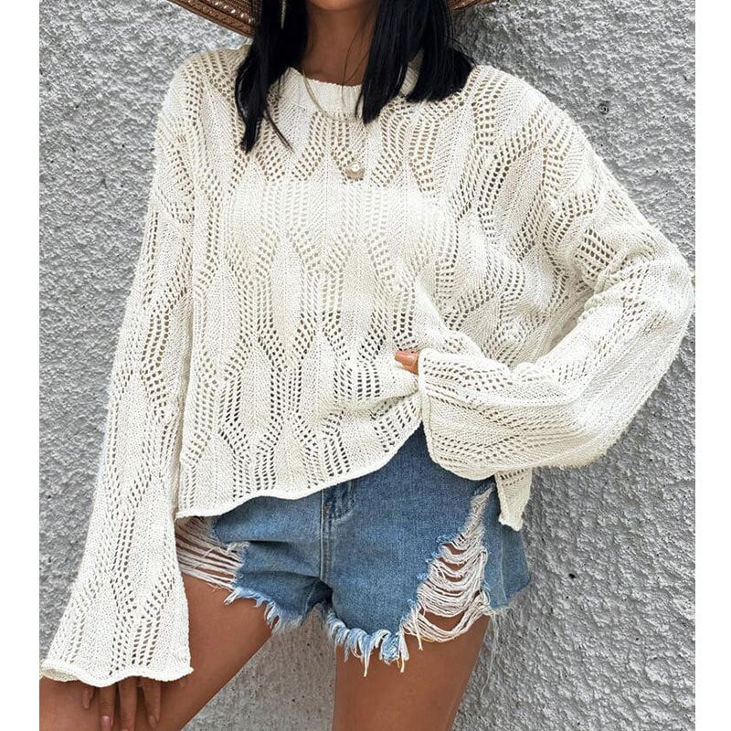 Plažna bluza s dugim rukavima za zaštitu od sunca, perforirana Hollow Rope tkanina, akril 80%, podstava od pamukove smeše 95%, težina 290 g