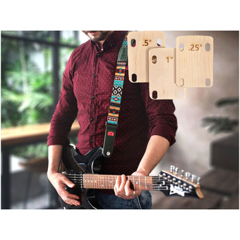 Φλάντζα για τον λαιμό της κιθάρας, σετ 3 τεμαχίων από boxwood, Hao Cai Craft