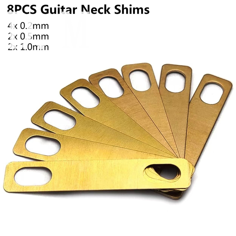 Garnitură din alamă pentru reglarea înălțimii gâtului – set de 8 bucăți, model 060, placă de întărire pentru chitară electrică