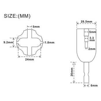 Κεφαλή περιτύλιξης χορδών κιθάρας – μεταλλική κατασκευή (GT-J13, Chuan Mei)