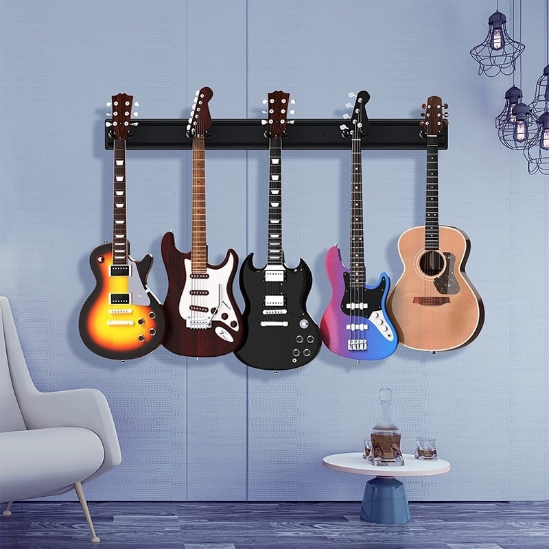 Zidni držač električne gitare, SG-04, aluminijska legura, Boying, za 5 gitara