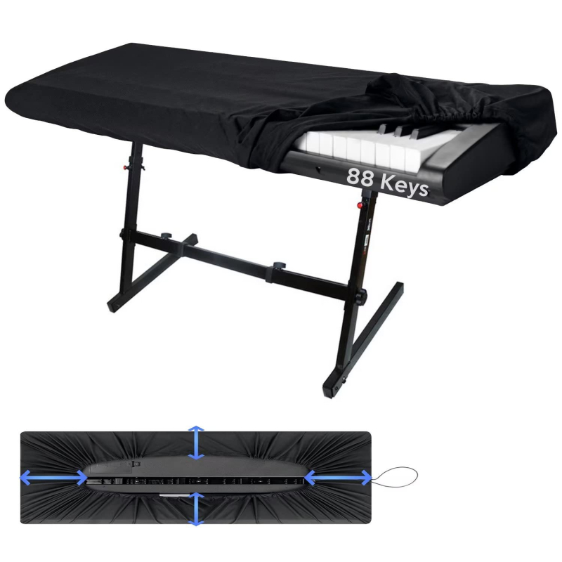 Piano klaviatūros dulkių dangtelis, poliesteris, prekinis ženklas Olica, pritaikoma apdaila, šiuolaikinis minimalistinis stilius