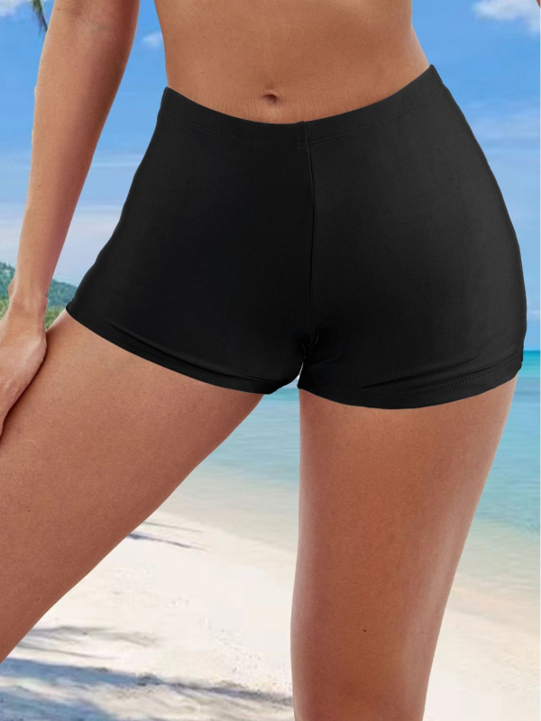 Slipuri de baie femei talie medie; compoziție 82% poliester, 18% spandex; pentru înot și sporturi acvatice