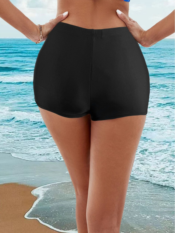 Slipuri de baie femei talie medie; compoziție 82% poliester, 18% spandex; pentru înot și sporturi acvatice