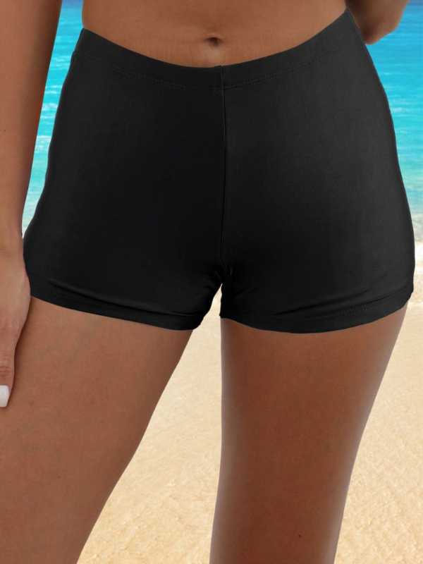 Slipuri de baie femei talie medie; compoziție 82% poliester, 18% spandex; pentru înot și sporturi acvatice