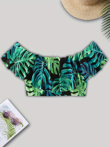 Μπικίνι δύο τεμαχίων με ψηλή μέση και επένδυση στήθους· ύφασμα 82% πολυεστέρας· επένδυση από νάιλον με ελαστάνη· ανθεκτικό και με υψηλή ελαστικότητα