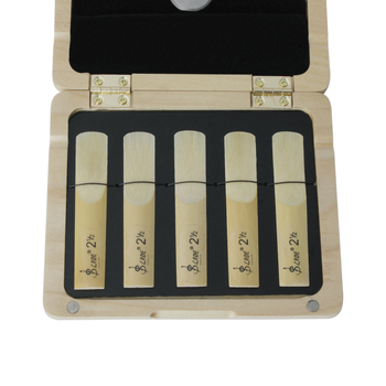 Ξύλινο κουτί για αξεσουάρ σαξοφώνου με υγρομετρητή, μοντέλα YY-60/YY-70, συσκευασμένο σε OPP σακούλα, κατάλληλο για σαξοφώνους