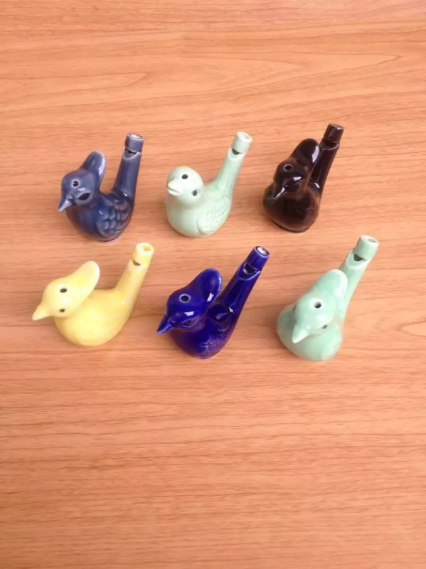 Κεραμικό διακοσμητικό φυσητήρα για πουλί νερού – πορσελάνη υπό γλάσο πολλών χρωμάτων, πολύχρωμη γλάσσα, προσαρμογή διαθέσιμη, μάρκα Chuangzhan, ημιχειροκίνητη παραγωγή