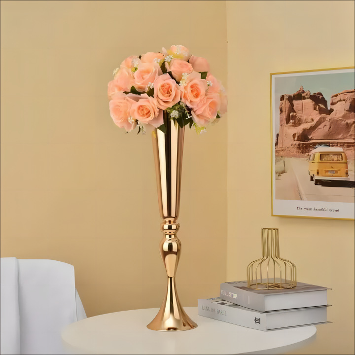 Vază metalică cu sirenă pentru decorul mesei la nuntă — Brand De Rong; Material: Metal; IP: neautorizat; Potrivit pentru Valentine's Day, Festivalul Primăverii, Paște, Ziua Națională; Ornament; Prop de aranjare a spațiului