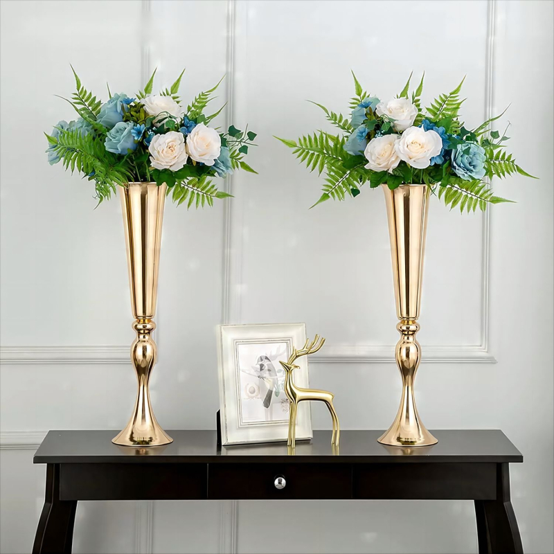 Vază metalică cu sirenă pentru decorul mesei la nuntă — Brand De Rong; Material: Metal; IP: neautorizat; Potrivit pentru Valentine's Day, Festivalul Primăverii, Paște, Ziua Națională; Ornament; Prop de aranjare a spațiului