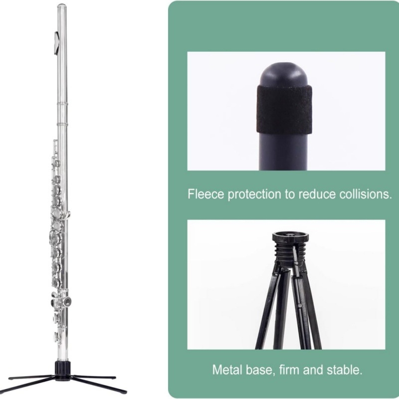 Suport pliabil pentru flaut, portabil, model: Flute folding stand, material: lipici, pentru instrumente muzicale