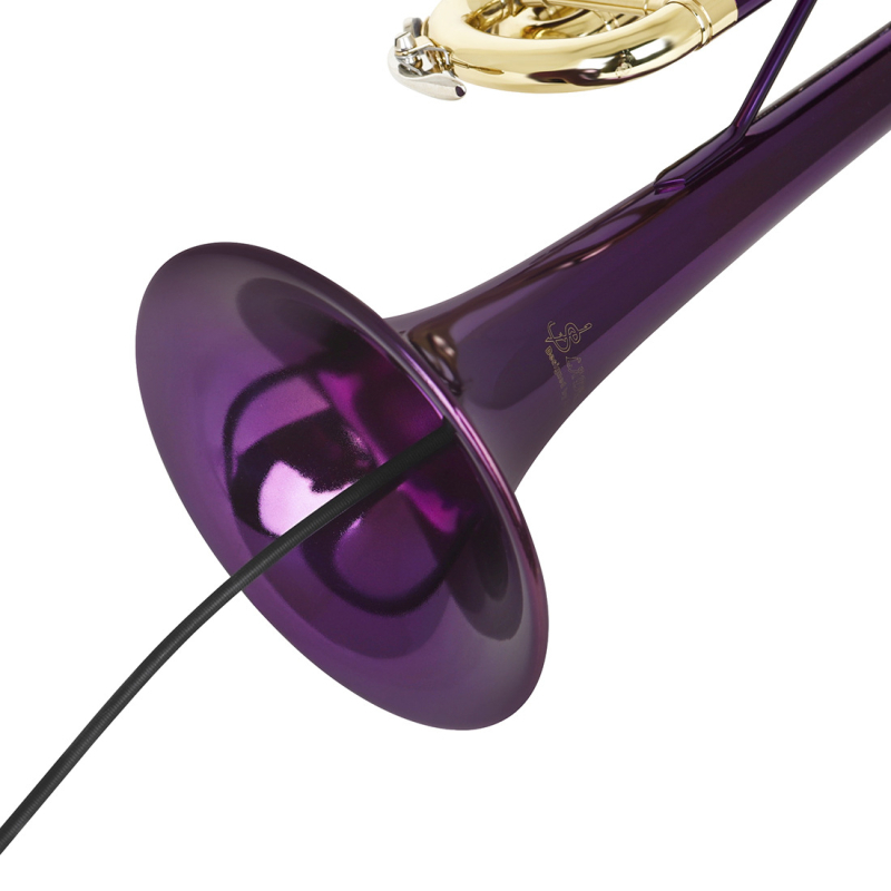 Perie de curățare pentru saxofon, cap dublu pentru curățarea cavității, peri metalici naturali, model B106, întreținere instrumente muzicale