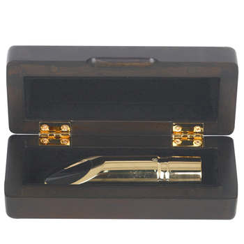 Cutie pentru muștiuc saxofon, lemn de arțar cu interior din flanel, model CA-01, ambalaj în pungă OPP