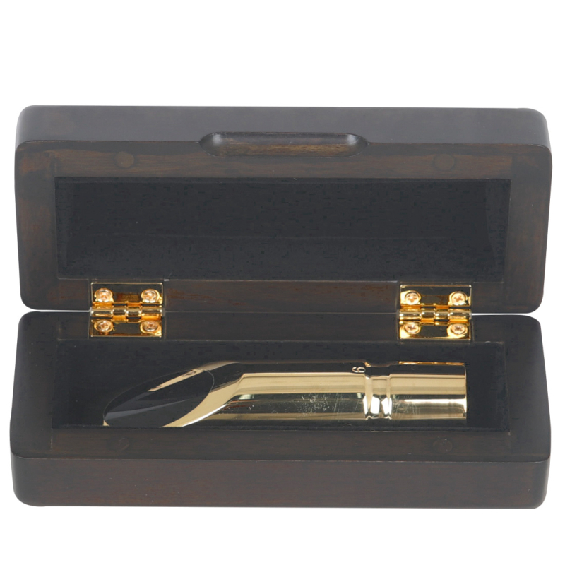 Cutie pentru muștiuc saxofon, lemn de arțar cu interior din flanel, model CA-01, ambalaj în pungă OPP