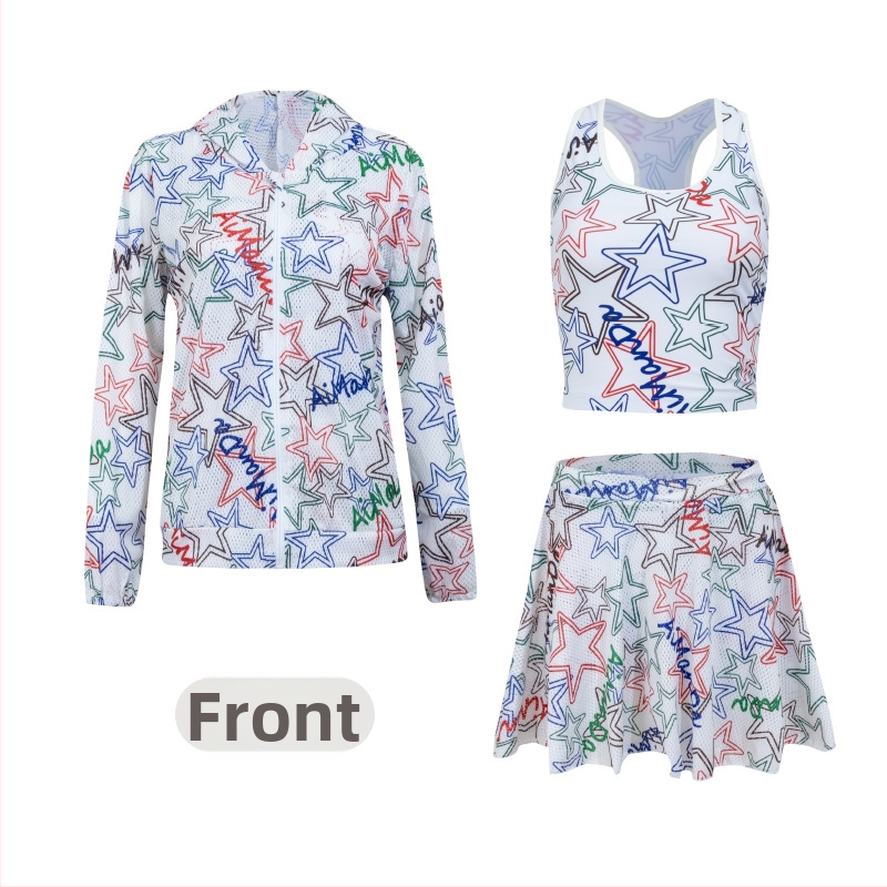 Ženski trodijelni plivački set s cvjetnim uzorkom, najlon tkanina, podstava najlon/spandeks