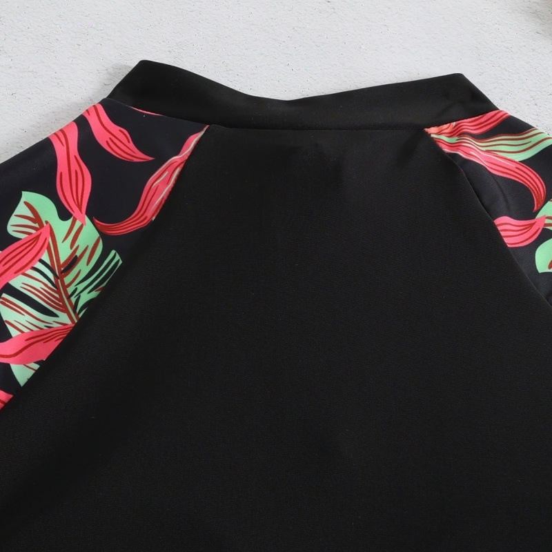Costum de baie pentru femei, unic piesă, cu fermoar, partea inferioară în stil boxer, model uni, poliester cu căptușeală 18% spandex