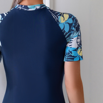 Γυναικείος ολόσωμος μαγιό χωρίς μανίκια, με επένδυση στήθους, γρήγορο στέγνωμα πολυεστέρα με επένδυση σπάντεξ 18%, εκτύπωση με μοτίβο