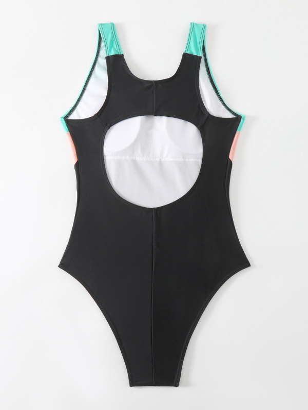 Női egyrészes fürdőruha párnázott melltartóval, magas derekú fazon, nylon anyag poliészter bélés, tartós és rugalmas