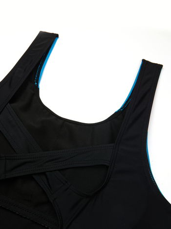 Γυναικείο ολόσωμο μαγιό Jin Dida, χωρίς μανίκια, με επένδυση στήθους, χωρίς μεταλλική ενίσχυση, πολυεστερικό ύφασμα με 85% Spandex, επένδυση πολυεστέρα, 180 g, κατάλληλο για κολύμβηση