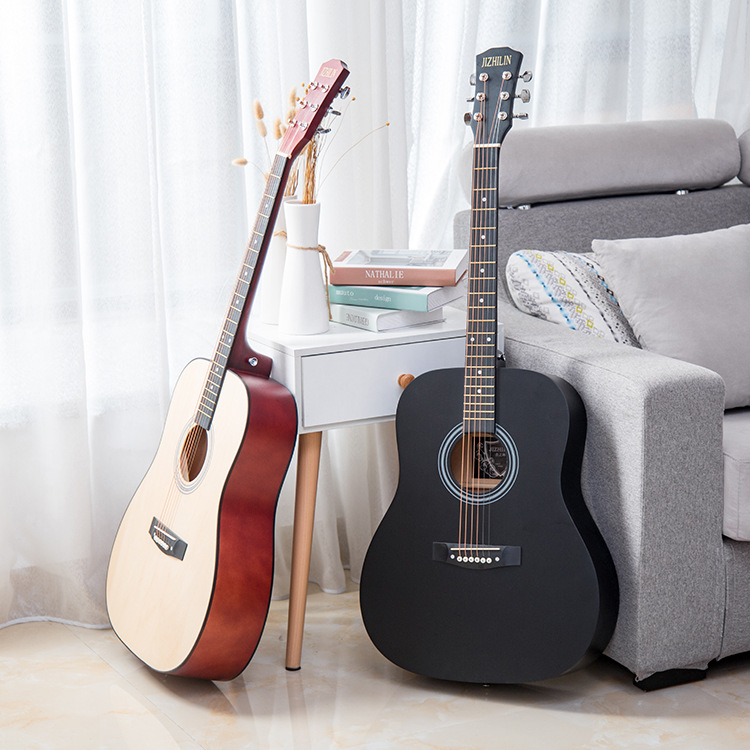 Κιθάρα από ξύλο – JIZHILIN, σώμα Basswood, πλάτη Basswood, ταστιέρα Basswood, ημι-κλειστοι μηχανισμοί κουρδίσματος